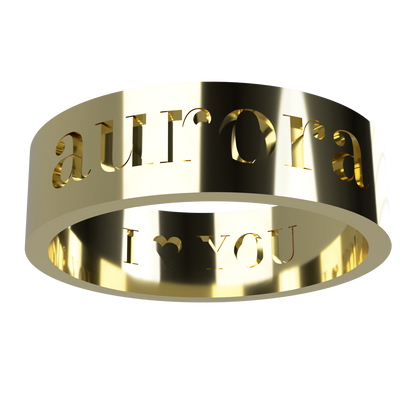 Personalized Ring [Debossed Letters]