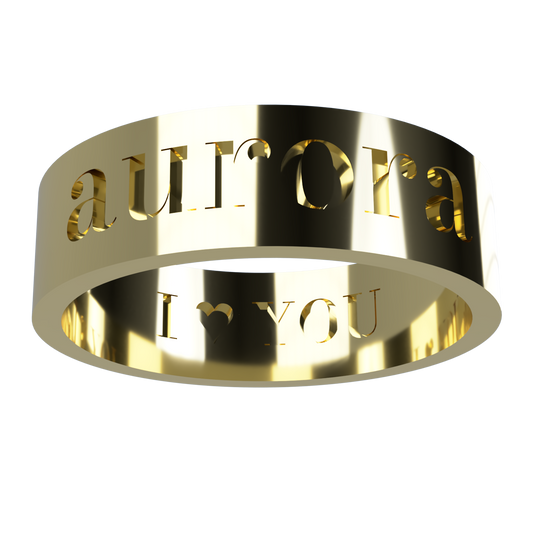 Personalized Ring [Debossed Letters]