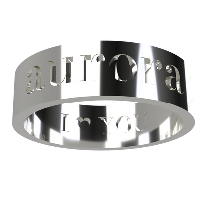 Personalized Ring [Debossed Letters]